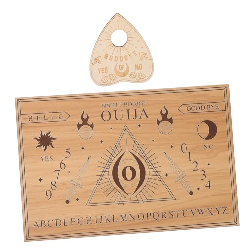 Operitacx 1 Satz Holzpendelbrett mit Musterdesign Teiliges zur Wahrsagung aus Hochwertigem Holz für Zuhause Altar oder Dekoration für Psychologen und Tarot von Operitacx