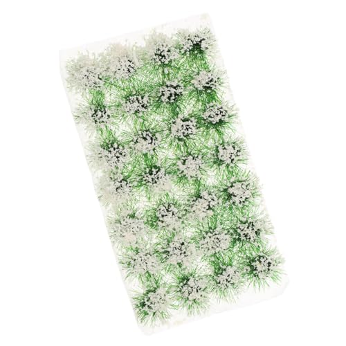 Operitacx 1 Schachtel Dekorative Miniaturblumen für Mikrolandschaften Kunstpflanzen für Modelleisenbahnen Puppenhäuser und DIY Projekte Langlebiges und Flexibles Material Weiß von Operitacx