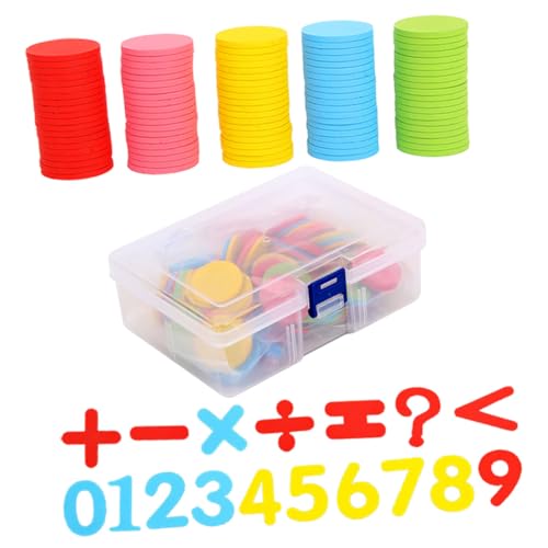 Operitacx 1 Schachtel Magnetische Mathematik Lernspielzeug Bunte Rechen Scheiben für Kleinkinder Vorschule Farbige Zählchips zur Zahlen und Farberkennung Pädagogische Rechenhilfe für Ab von Operitacx