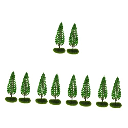 Operitacx 10 STK Baummodell Bäume für grüne Landschaft Landschaftsmodell Mini Spielzeug künstliche Pflanzen Modellbaum Zuglandschaftsbaum Patch Modell liefert Base Gefälschte Bäume Ob11 Bahn von Operitacx