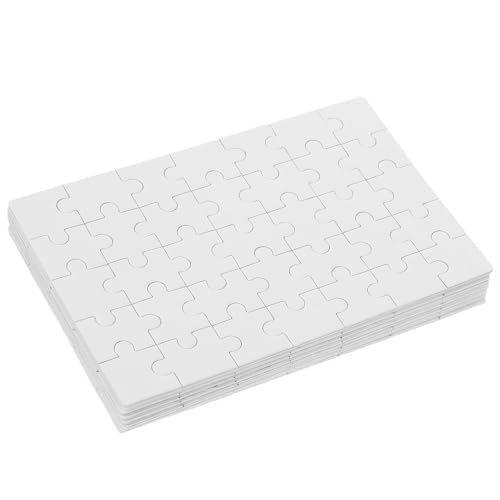 Operitacx 10 Sätze Leere Weiße Puzzles Sublimations-Puzzle-Bastelarbeiten Weiße DIY-Puzzles Nach Maß Für Thermotransfer-Puzzle-Bastelarbeiten (15 X 10 von Operitacx