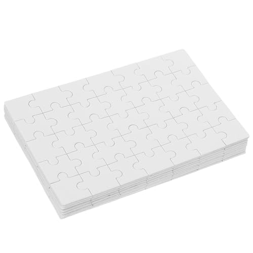 Operitacx 10 Sets Leere Weiße Puzzles Sublimations-Puzzle-Bastelarbeiten Weiße DIY-Puzzles Für Thermotransfer-Puzzle-Bastelarbeiten (15 X 10 cm) von Operitacx