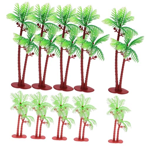 Operitacx 10 Stück Teiliges Miniatur kokospalmen Langlebigem PVC Realistische für Aquarium DIY Mikrolandschaft Vielseitige Strand Meer deko für Kleine Räume und Bastelprojekte von Operitacx