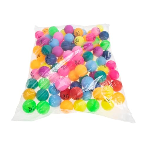 Operitacx 100 Bingo-Kugeln 40 Mm Nummeriert Von 1–100 Tombola-Kugeln Mini-Plastikbälle Für Spieleabende Und Aktivitäten In Großen Gruppen von Operitacx
