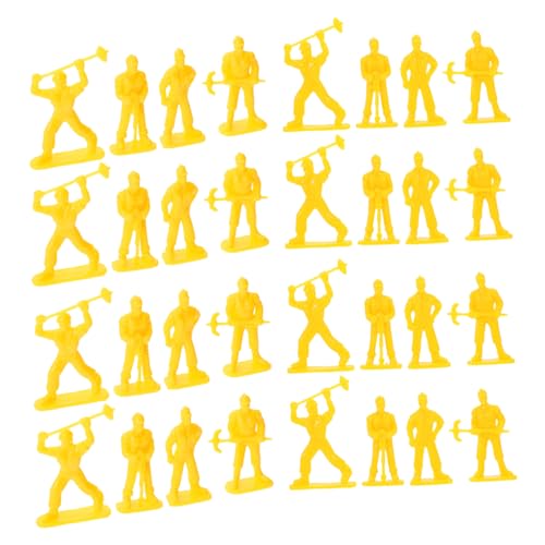 Operitacx 100 Stück Mini Figuren Bauarbeiter Modell Realistische Simulation Arbeiter Figuren für Sandtisch Bauparty Deko Kreative Miniatur Projekte von Operitacx
