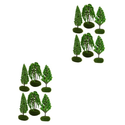 Operitacx 12 STK Baummodell Mini-Pflanzen O Züge Modellbäume Mini-Fake-Pflanzen Winzig Diorama Gebäude Im Maßstab n Großer Zug Modelleisenbahnen Mini-bäume Miniatur Plastik Einstellen Ob11 von Operitacx