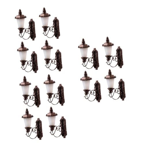Operitacx 12 STK Puppenhaus Wandleuchte Winziges Wandlampenmodell Miniaturvorräte Miniatur-wandlampe Wandleuchten Sandtisch Dekorative Lampe Mini-züge Miniaturen Möbel Led Strassenlicht Abs von Operitacx