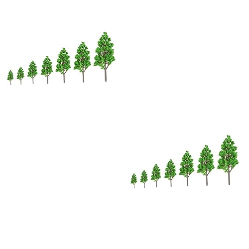 Operitacx 14 STK Pappelbaum-Modell Modellbäume Bauen Miniaturbäume für küche Kitchen Anlage Ornament Landschaftsmodellbaum Modellbaum für den Garten künstlich Bonsaischale Bahn einstellen von Operitacx