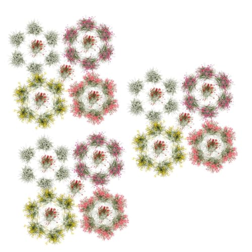 Operitacx 15 STK Mikrolandschafts-Clusterblumen Miniatur statisches Landschaftsmodell Grasstreifen-Modell künstliche blüten Artificial Flower Möbel Anlage Mini-Szenendekor Miniaturornament von Operitacx