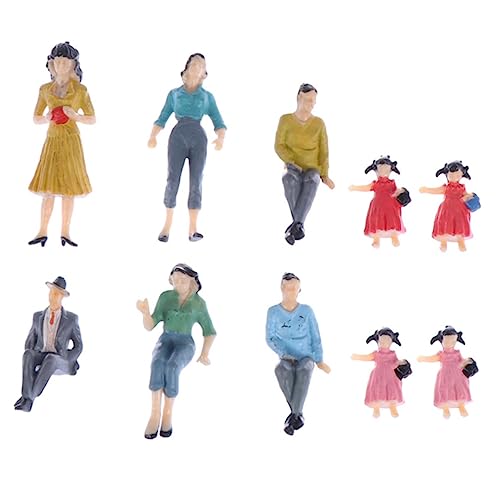 Operitacx 15 Stück Teiliges Bunte Miniaturfiguren aus Kunststoff Realistische Modellfiguren für Modelleisenbahn Architektur und Schulanlagen Farben Zufällige Farbe von Operitacx
