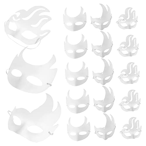 Operitacx 15 Stück Teiliges DIY Papiermasken Masquerade Masken zum Bemalen für Karneval Halloween Party Maskenball Kostüm Cosplay Erwachsene Operitacx 15 Stück Teiliges DIY Papiermasken Masquerade Masken zum Bemalen für Karneval Halloween Party Maskenball Kostüm Cosplay Erwachsene von Operitacx