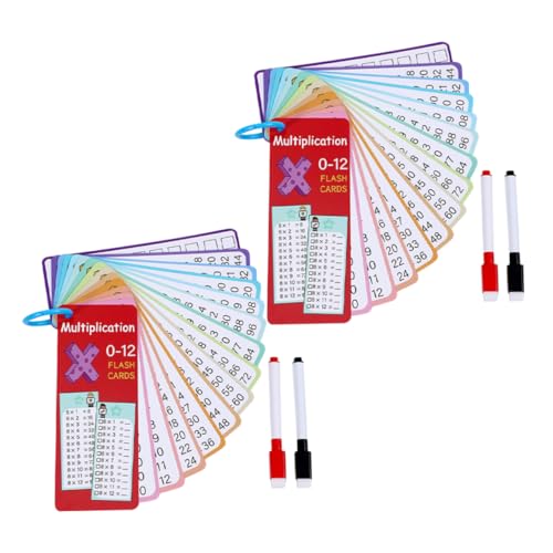 Operitacx 2 Sätze Multiplikationsspiel Lernkarten Set Abwischbare Mathematik Karten mit Ringen Karten Stifte Interaktive Lernhilfe für Fördert Selbstständiges Lernen und Logisches Operitacx 2 Sätze Multiplikationsspiel Lernkarten Set Abwischbare Mathematik Karten mit Ringen Karten Stifte Interaktive Lernhilfe für Fördert Selbstständiges Lernen und Logisches von Operitacx