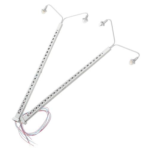 Operitacx 2 Stück Maßstab Silber Warmweiß LED Licht für Sandtisch DIY Material Zubehör für Mini Häuser Realistische Gebäudebeleuchtung und Dekorative Szenen von Operitacx