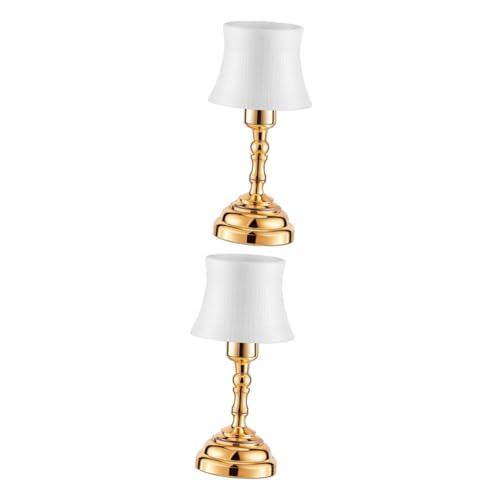 Operitacx 2 Stück Mini Puppenhaus Tischlampen LED Weißer Lampenschirm Miniatur Haus Dekoration Romantische Beleuchtung Sicher Ohne Geruch Operitacx 2 Stück Mini Puppenhaus Tischlampen LED Weißer Lampenschirm Miniatur Haus Dekoration Romantische Beleuchtung Sicher Ohne Geruch von Operitacx