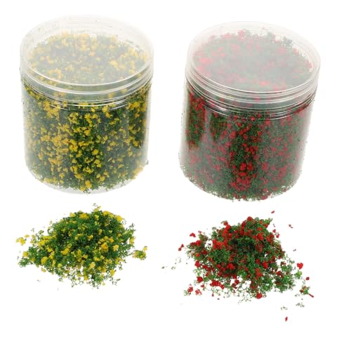 Operitacx 2 Stück Miniatur Gras Pulver DIY Modellbau Pflanzenstaub für Sandtisch Miniaturblumen Kunsthandwerk Basteln Kreative Baum Blumenstruktur von Operitacx