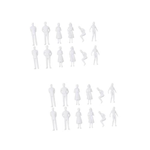 Operitacx 20 Sätze Miniaturmodell Gefälligkeit für Strandpartys Mini-Personenfigur Miniaturen Menschen Zahlen Sandtischmodell Modelle Miniaturfigur weiße Menschenfiguren Sandkasten Statue von Operitacx