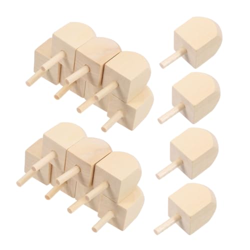 Operitacx 20 Stück Holz Dreidel Unlackiert zum Bemalen Traditionelle Hanukkah Spinning Tops aus Naturholz DIY Bastelset für Erwachsene Hoher Hanukkah Dreidel für Festdekoration und Spiele von Operitacx