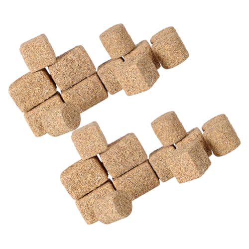 Operitacx 24 Stück Mini-heuhaufen-Modell Mini-heuhaufen-Dekoration Kleine Heudekoration Garten-heuhaufen- Mini-strohballen Miniatur-heuhaufen Szene Heuhaufen Ornament Holz Light Brown von Operitacx
