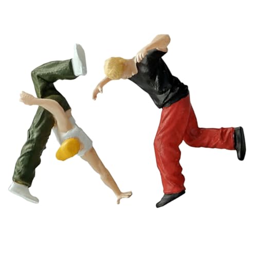 Operitacx 2St Miniatur-Hip-Hop-Modell Miniatur-Menschenfigur Spielfiguren-Spielsets Modelle Sandtisch männliche Figur Männer Dekoration Sandkasten 2-teiliges Set Mann von Operitacx
