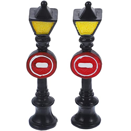 Operitacx 2St Modell Straßenlaterne sicherheitsleine für für outdoordeko Mikroskopisches Modelllicht Miniaturen puppenhaus mini Mini-Hausdekoration Harz von Operitacx