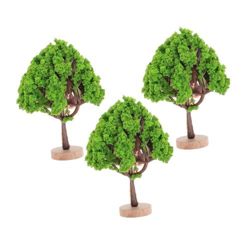 Operitacx 3 Stück Mini-simulationsbaum Modell Mini-straßenbäume Sandtischmodellbaum Miniatur-landschaftsdekoration Bahnbäume Mit Zuglandschaftsbäumen Miniaturlandschaftsbäume Green Plastik von Operitacx