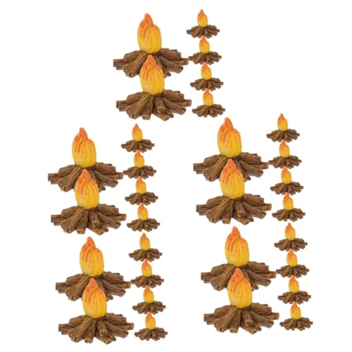 Operitacx 30 STK Harz Feuer Mini-Kamin Mikrospielzeug Mini-Puppenhaus Ornament Weihnachtsdekorationen Modelle Feuermodell aus Harz falsches Lagerfeuer Fee schmücken vorgeben falsches Feuer von Operitacx