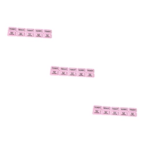 Operitacx 300 STK Lotterie-Ziehungsscheine Lose Papieranhänger Schild Eintrittskarte für Veranstaltungen Papiertickets Partykarten Flugblatt Eintrittskarten allgemeine Fahrkarte Etikett Rosa von Operitacx
