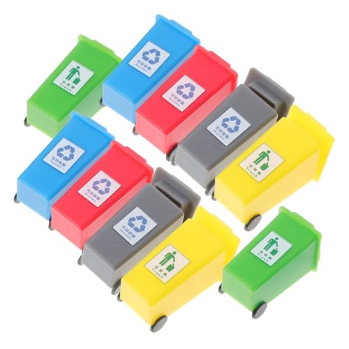 Operitacx 4 Sätze Mini-mülleimer Puppenhausdekor Landschaftsdekor Mülltonne Kleines Mülltonnenmodell Miniatur-mülltonne Kleiner Mülleimer Hausmülleimer Mini -mülldose Abs 10 Stück * 4 von Operitacx