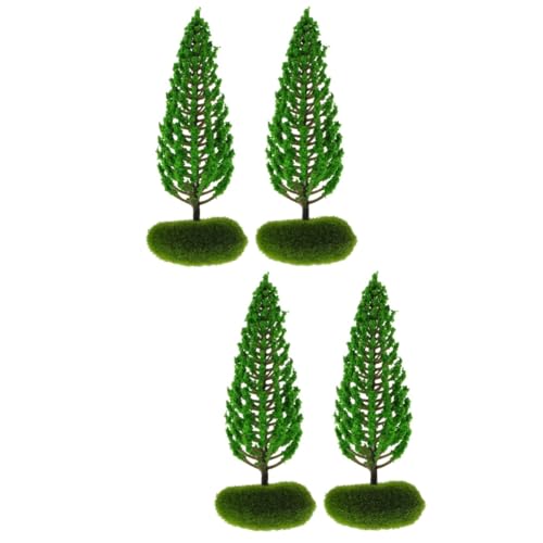 Operitacx 4 Stück Baummodell Grüne Landschaft Landschaftsmodell Miniaturbaum Zubehör Für Minipuppen Modellbäume Trainieren Landschaft DIY Bäume Feengarten Bäume Plastik Pflanze Diorama von Operitacx