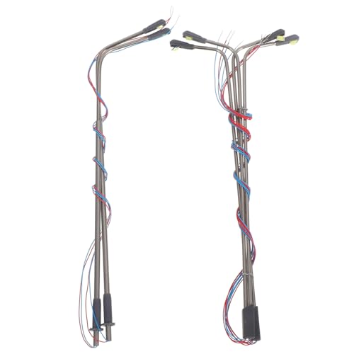 Operitacx 4 Stück Maßstab LED Beleuchtet für Modellbau Mikrolandschaften und Modelleisenbahn mit Einfacher Installation und Realistischer Nachtbeleuchtung von Operitacx