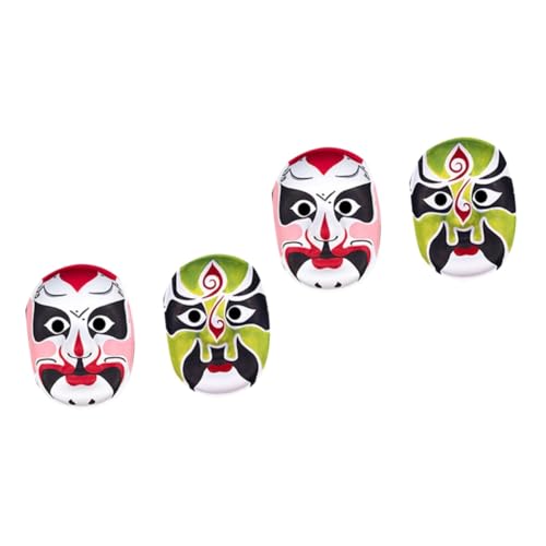 Operitacx 4 Stück Gesicht Leere Maske Pekinger Opernmasken Halloween-maske Selber Machen Peking Oper Kleidung Für Frauen-outfits Einfache Maske Kostüm Kind China Papier Weiß von Operitacx