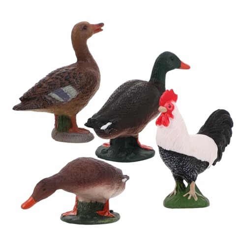 Operitacx 4 Stück Sandtisch-viehmodell Desktop-Ente Falsches Huhn Bauernhoftierfiguren Aus Kunststoff Dekorationen Für Gartenhähnchen Entengartenstatue Spielzeughühner Für PVC Operitacx 4 Stück Sandtisch-viehmodell Desktop-Ente Falsches Huhn Bauernhoftierfiguren Aus Kunststoff Dekorationen Für Gartenhähnchen Entengartenstatue Spielzeughühner Für PVC von Operitacx