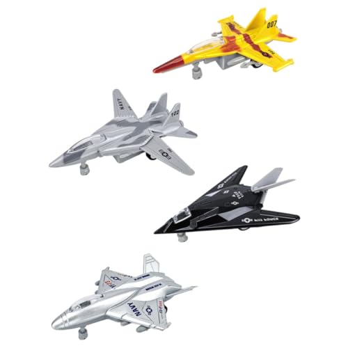 Operitacx 4 Stück Teiliges Legierungsflugzeug für Langlebige Flugzeugmodelle mit Kinderfreundlichem Design Glatte Oberfläche für Jungen und Mädchen Eltern Junge Mädchen Spiel und Neugier von Operitacx