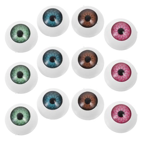 Operitacx 40 Stück Halloween-Augäpfel 2 Mm Kunststoff Künstliche Augäpfel Realistische Hohle Augapfelmaske -Kostüm-Requisiten Für Halloween-Party Basteldekoration von Operitacx