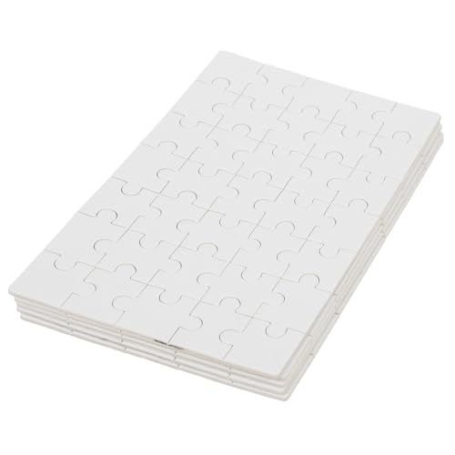 Operitacx 5 Sätze Leere Weiße Puzzles Sublimations-Puzzle-Bastelarbeiten Weiße DIY-Puzzles Nach Maß Für Thermotransfer-Puzzle-Bastelarbeiten (15 X 10 cm) von Operitacx
