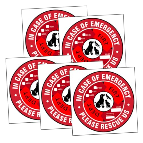 Operitacx 5 Stück Rote Warnaufkleber Teiliges Selbstklebend PVC Notfall Warnschild für Tierkliniken Haustier Notfall Hinweis Wandtattoo Sicherheitsaufkleber Operitacx 5 Stück Rote Warnaufkleber Teiliges Selbstklebend PVC Notfall Warnschild für Tierkliniken Haustier Notfall Hinweis Wandtattoo Sicherheitsaufkleber von Operitacx