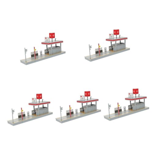 Operitacx 5 Stück Subway Plattform Modell Dekoratives DIY Bahn Stationsmodell Robustem Sicher Abgerundete Kanten Leicht für Garten und Innenräume von Operitacx