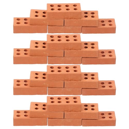 Operitacx 50 StüCk Mini Ziegel Modelle FüR Kinder - DIY Bausatz Mit 8 LöChern FüR Kreative Architektur Und Modellbau Operitacx 50 StüCk Mini Ziegel Modelle FüR Kinder - DIY Bausatz Mit 8 LöChern FüR Kreative Architektur Und Modellbau von Operitacx