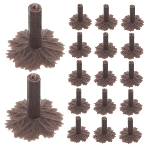 Operitacx 50 Stück Modellbaumfüße Modellbaum Zubehör Baumlandschaftsmodelle Modelllandschaft Bauen DIY-Mikrolandschaft Model Szenenzubehör Architekturmodellbäume Basis Plastik Light Brown von Operitacx