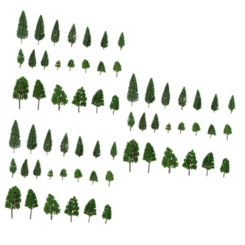 Operitacx 66 STK Diorama-bäume Miniaturbaum Modellbäume Kleine Bäume Zum Basteln Mini-randbaum Modellbahn Landschaft Schreibtisch-dekor Gemischt Miniaturmenschen Landschaftsbaum Schüttgut von Operitacx