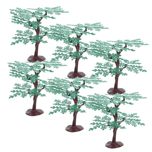 Operitacx 6st Baummodell Aus Kunststoff Modellbaum Aus Kunststoff Miniatur-grüne Bäume Miniatur-szenenbäume Mini-Baum Maßstabsgetreue Eisenbahnbäume Kleines DIY-Modell Green Plastik von Operitacx