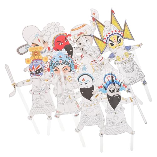 Operitacx 8 Stück Teiliges DIY Bastelset für Traditionelle Chinesische Handpuppen Gestalte Eigenen Schattenpuppen für Familienunterhaltung und Kulturelle Bildung von Operitacx
