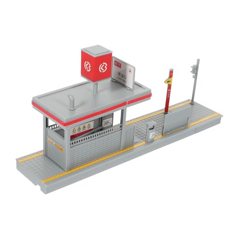 Operitacx DIY Bahn Station Modell Miniatur Plattform Leichtes Dekoratives Landschaftszubehör für Lernspielzeug zur Logischen Denkens für Innen und Außendekoration von Operitacx