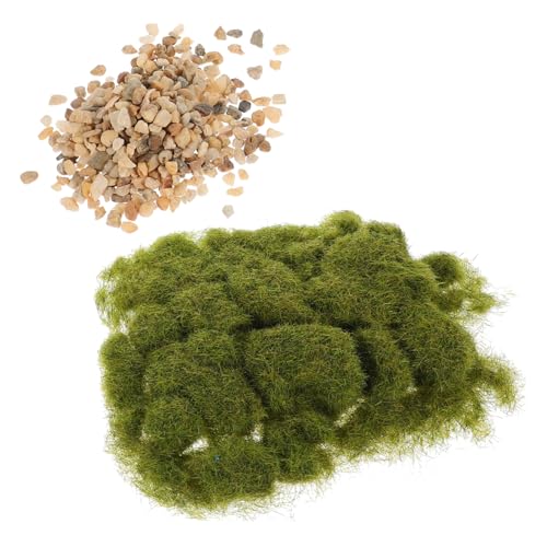 Operitacx DIY Static Grass und Steinmaterial Micro Landschaftsbau Modellbau Gras für Terrarien Miniatur Garten Diorama Pflanzendekoration und Eisenbahn Layout Einfache Anwendung von Operitacx