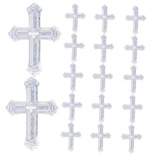 Operitacx Glitzernde Kreuz-konfetti Tischdeko Silber für Taufe Kommunion Hochzeit Party Feier Religiöse Anlässe Multifunktional Langlebig und Einfach zu Verwenden von Operitacx