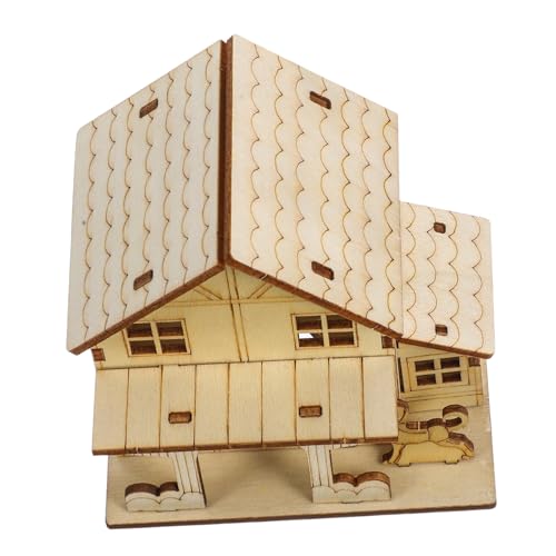 Operitacx Holzhaus Bastelset mit LED Licht Originelles DIY Puzzle Holzhaus Modell für Wohnzimmer Dekoration Inklusive Kleber für Familien und Anfänger Operitacx Holzhaus Bastelset mit LED Licht Originelles DIY Puzzle Holzhaus Modell für Wohnzimmer Dekoration Inklusive Kleber für Familien und Anfänger von Operitacx