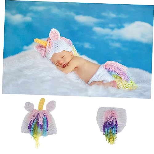 Operitacx Kostümset Einhorn Handgemachte Wollstrickkleidung Fotorequisiten für Jungen für Neugeborene Bequem Stylisch Handgefertigt aus Warmer Fotoshootings Operitacx Kostümset Einhorn Handgemachte Wollstrickkleidung Fotorequisiten für Jungen für Neugeborene Bequem Stylisch Handgefertigt aus Warmer Fotoshootings von Operitacx