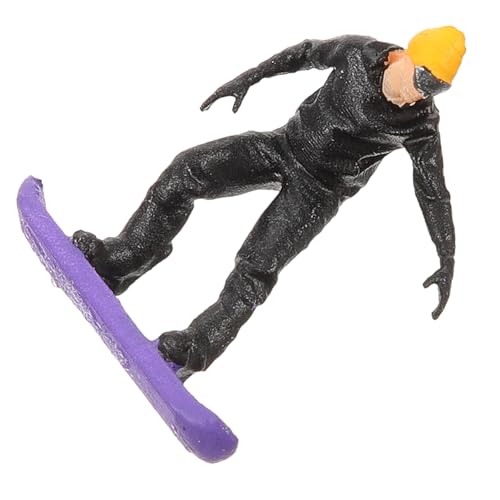 Operitacx Landschaft Skifahren Menschen Modell Figur winzige Skifahrer Simulation Mensch auslaufmodelle ski Skifahrer Modellbau dekoratives Architekturmodell Deko-Spielpuppe Harz von Operitacx