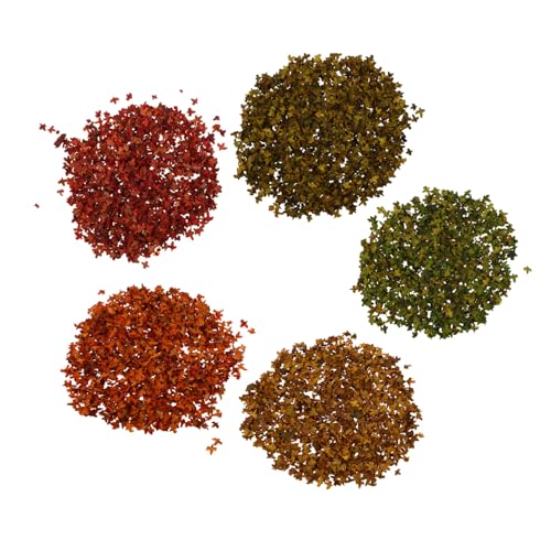 Operitacx Mini Miniatur Ahornblätter aus Harz Lebendige Farben für DIY Modelleisenbahn Feengarten Diorama Mini Pflanzenblätter zum Basteln von Operitacx