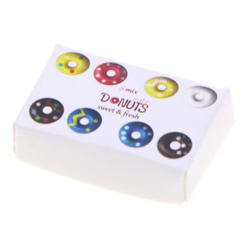 Operitacx Miniatur Donuts Miniaturspielzeug Realistische Deko Miniatur Essen Für Puppenhaus DIY Küchen Zubehör Familienaktivität von Operitacx